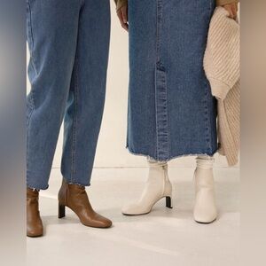 Oak + Fort square toe heeled boots